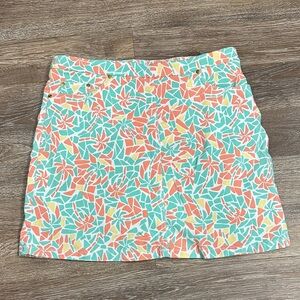 ❄️ Hearts of Palm Vibrant Mosaic Skort Size 10 Petite